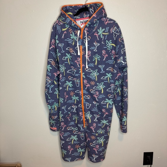 chubbies Other - Chubbies Onesie One Piece Chubsies Full Zip Up Shorts Romper Adult Fleece